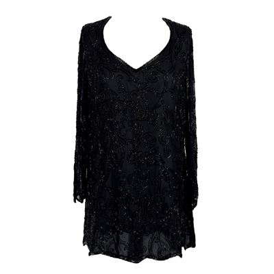 Blusa in Seta Nera