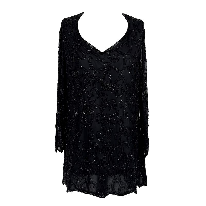 Blusa in Seta Nera