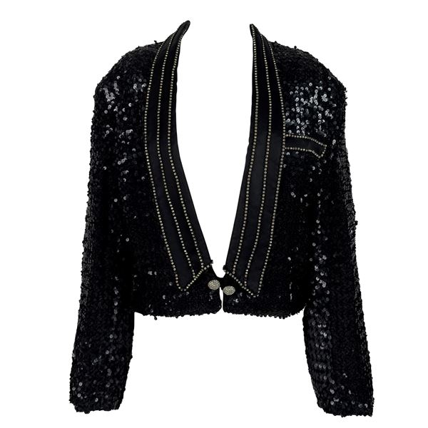 Bolero in tessuto nero