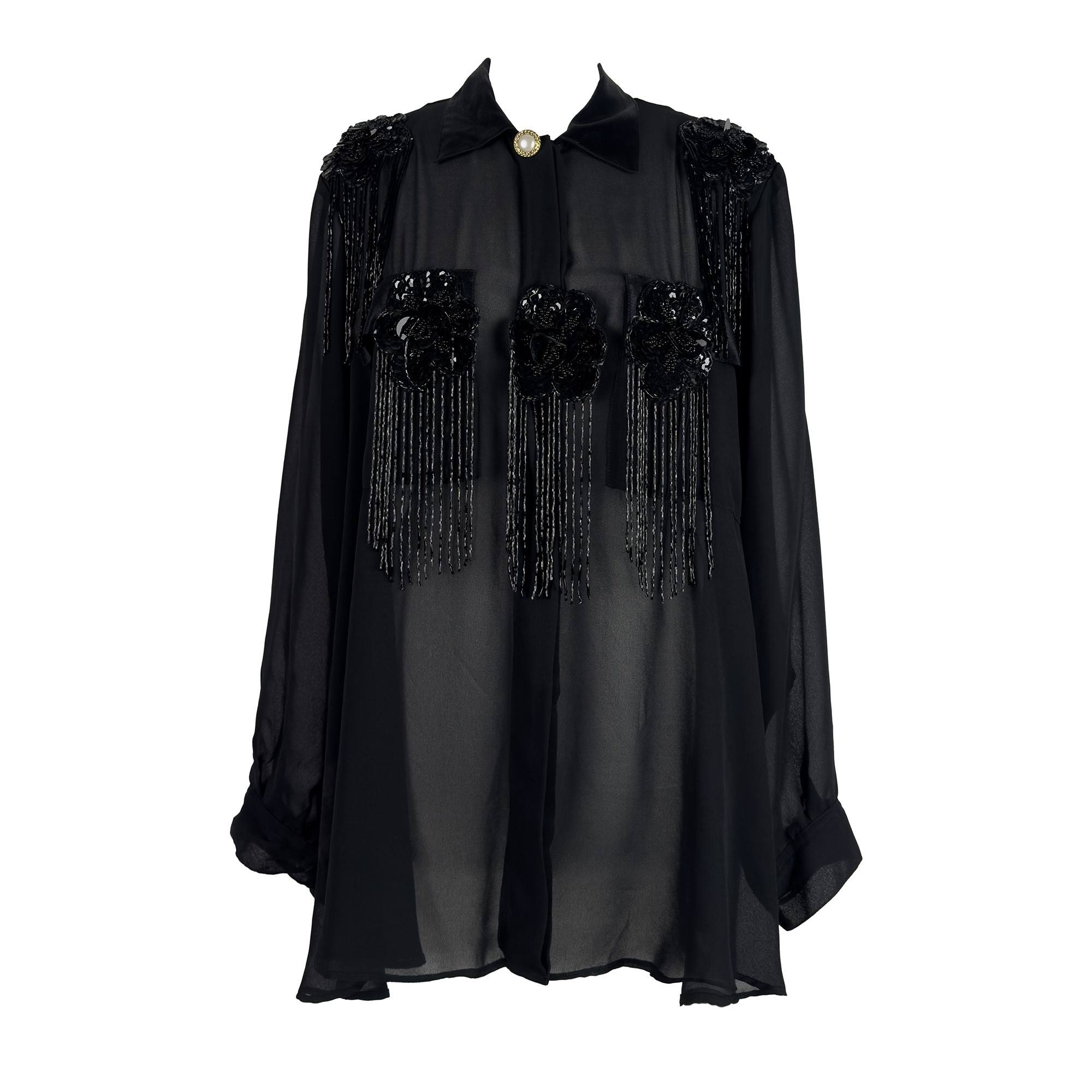 Camicia in Tessuto Nero