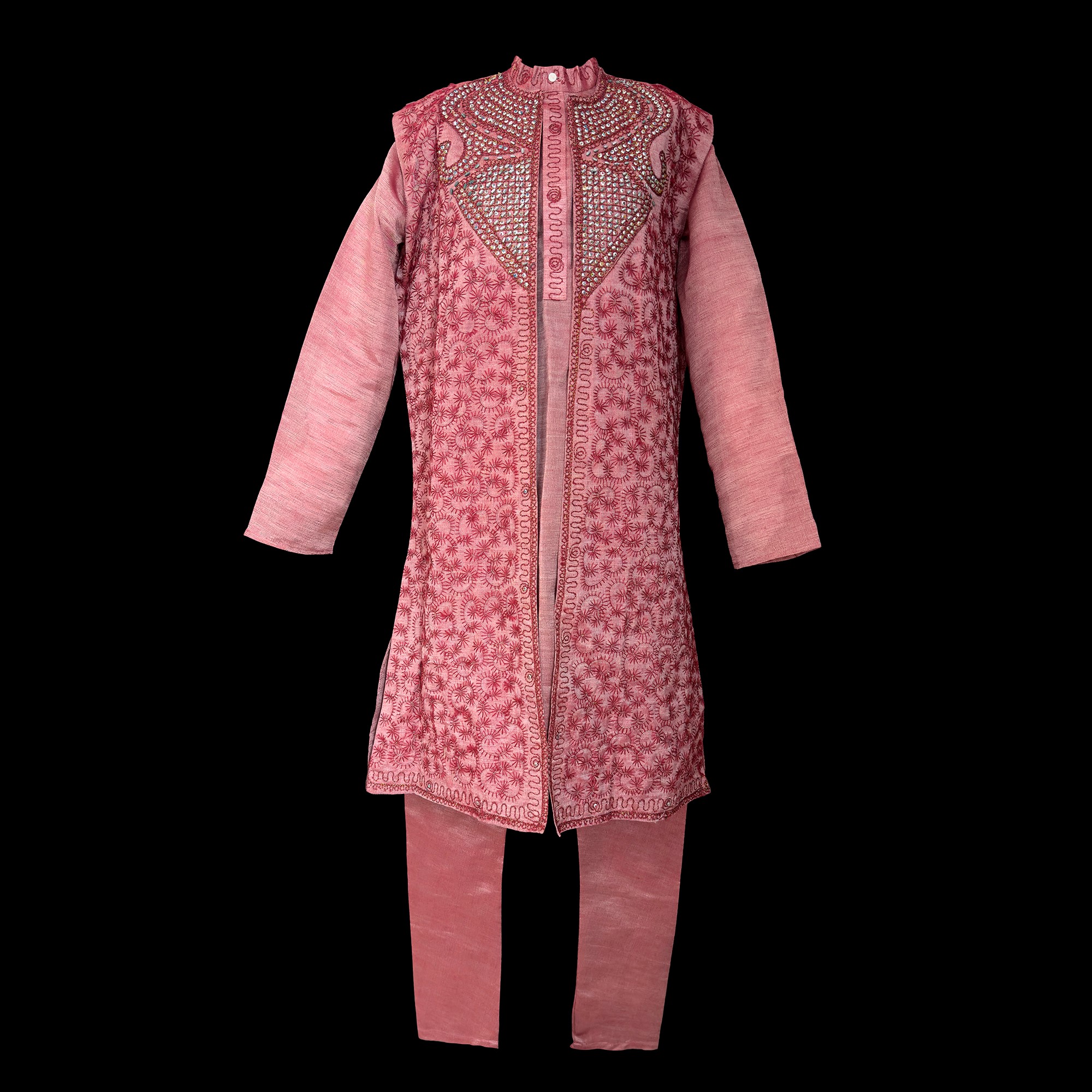 Abito Tradizionale Indiano (kurta e Churidar) Rosso Cangiante