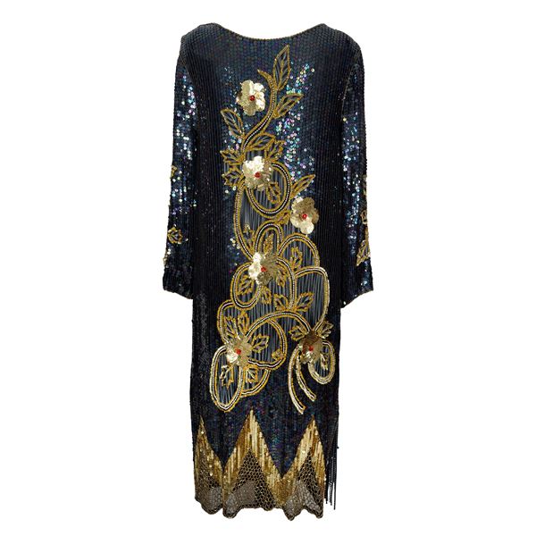 Abito in seta indiana nera