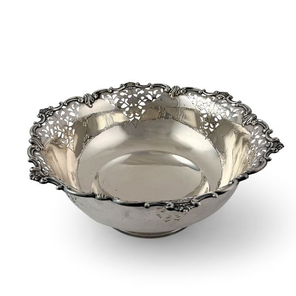 Bowl in argento 800/1.000, Milano, Alignani, punzone del fascio littorio