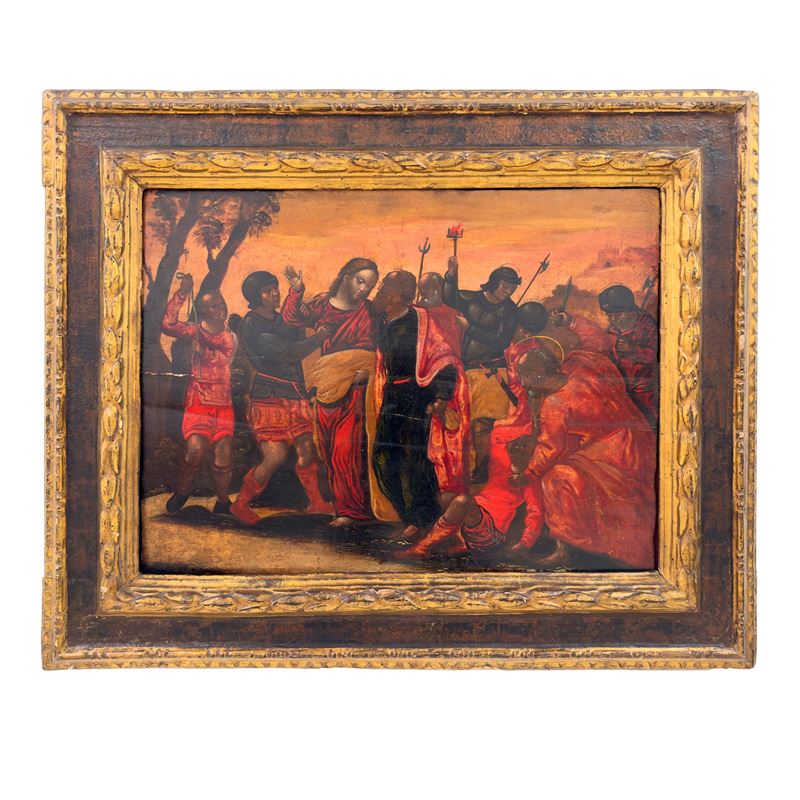 Pittore Veneto-cretese del XVII Secolo, il Bacio di Giuda