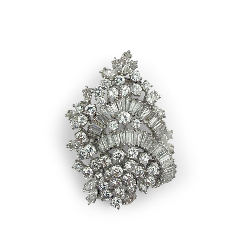 Spilla in oro bianco 18kt.