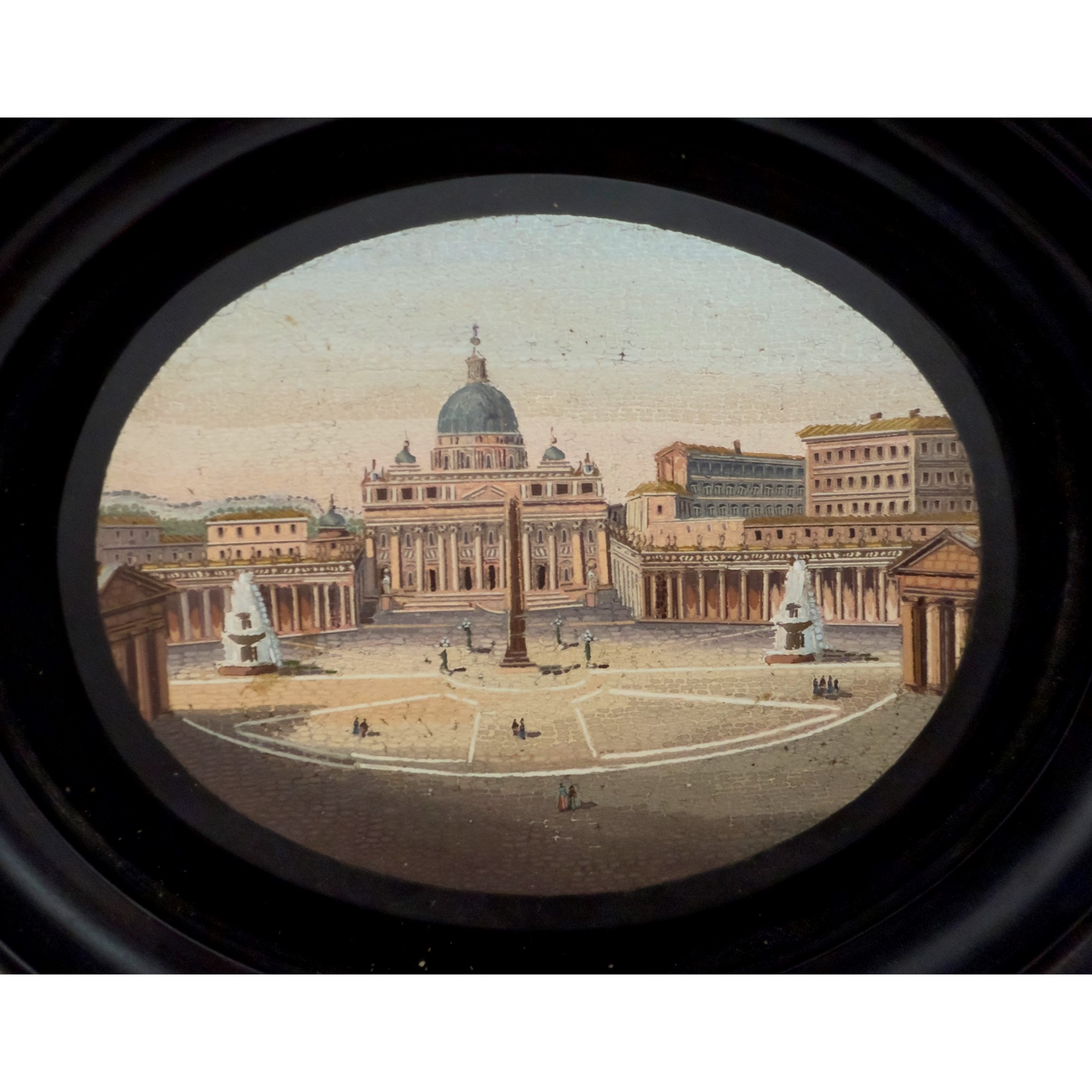 Micromosaico Raffigurante Piazza San Pietro, Attribuibile a Biagio Barzotti (roma 1835-1908)