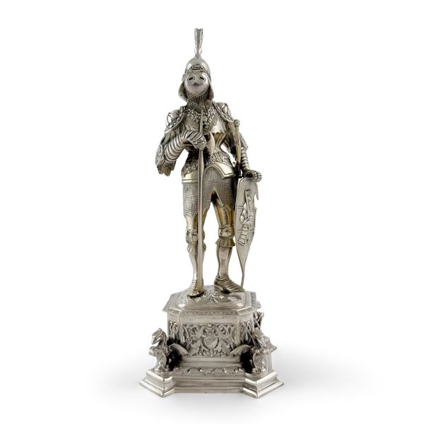 Figura di guerriero in argento sterling, Germania, inizi del XX secolo