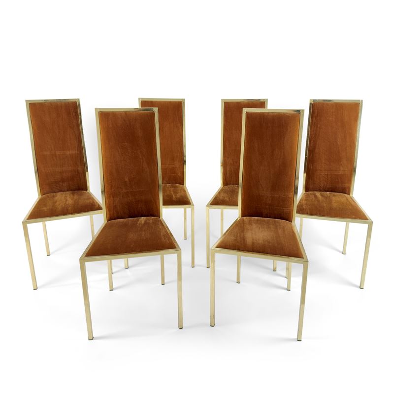 Sei sedie attribuibili a Romeo Rega, anni '70