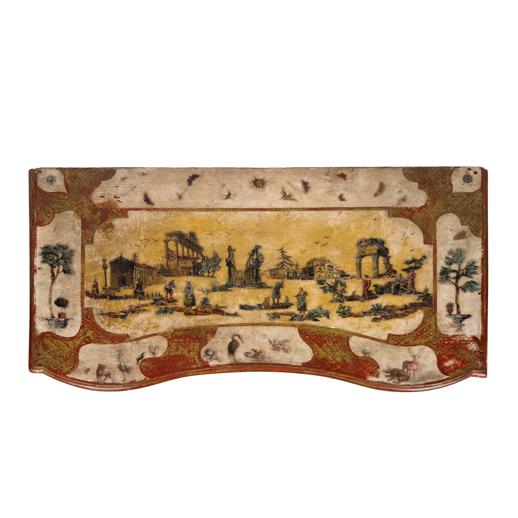 Cassettone in Legno Dipinto Ad Arte Povera, Veneto, XVIII Secolo