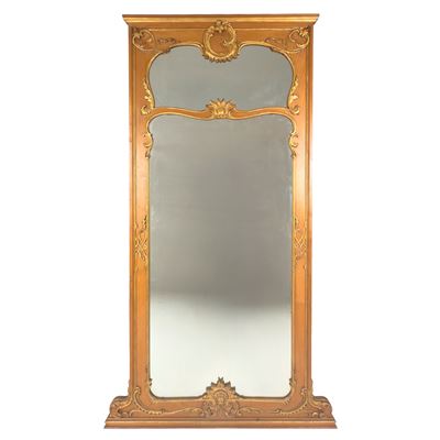 Specchiera Fondosala in Legno Parzialmente Dorato