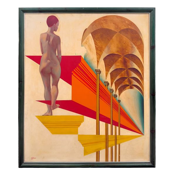 Bruno d'Arcevia (Bruno Bruni)  (Arcevia 1946)  - Asta L'eternità è il mare mischiato con il sole - Bolli & Romiti - Casa d'Aste in Roma