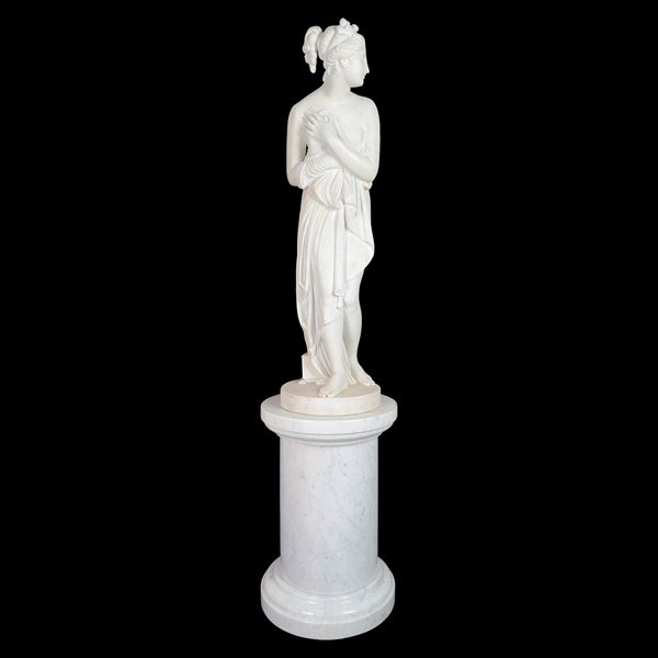 Venus Italica in marmo bianco statuario, XIX secolo
