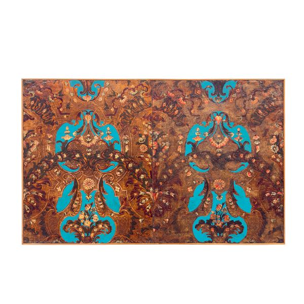 Pannello in cuoio di Cordova, XVII secolo