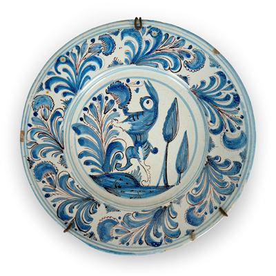 Piatto in Maiolica, Laterza, Fine del XVIII Secolo