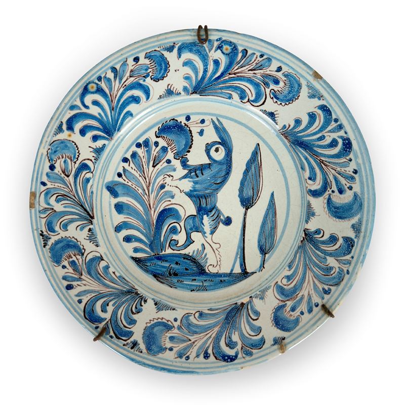 Piatto in Maiolica, Laterza, Fine del XVIII Secolo