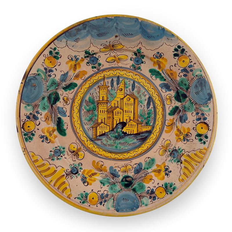 Piatto da Parata in Maiolica, Cerreto Sannita, XVIII Secolo