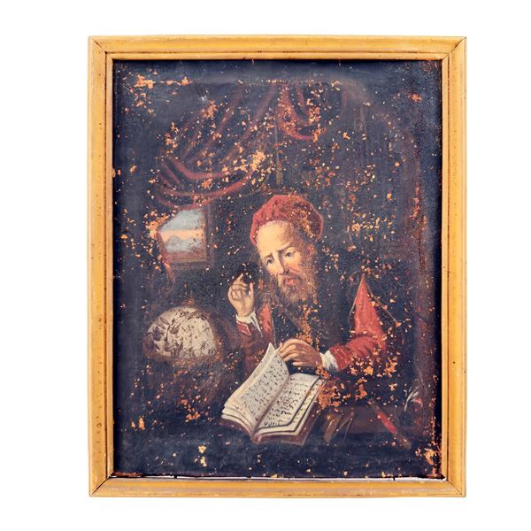 L'astronomo, XVIII secolo  - Asta L'eternità è il mare mischiato con il sole - Bolli & Romiti - Casa d'Aste in Roma