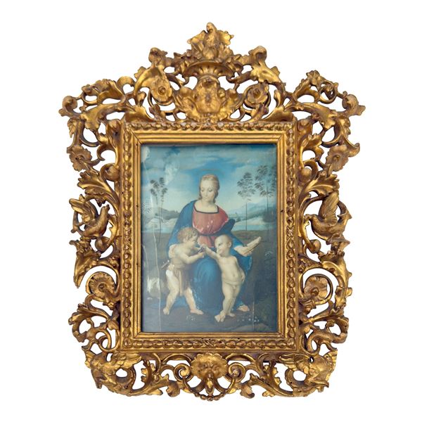 Madonna del Cardellino, miniatura, XIX secolo