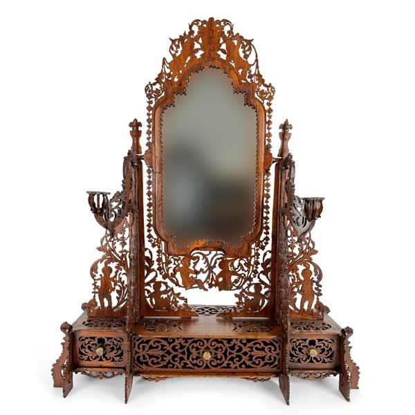 Specchierina da tavolo, Manifattura sorrentina, XIX secolo