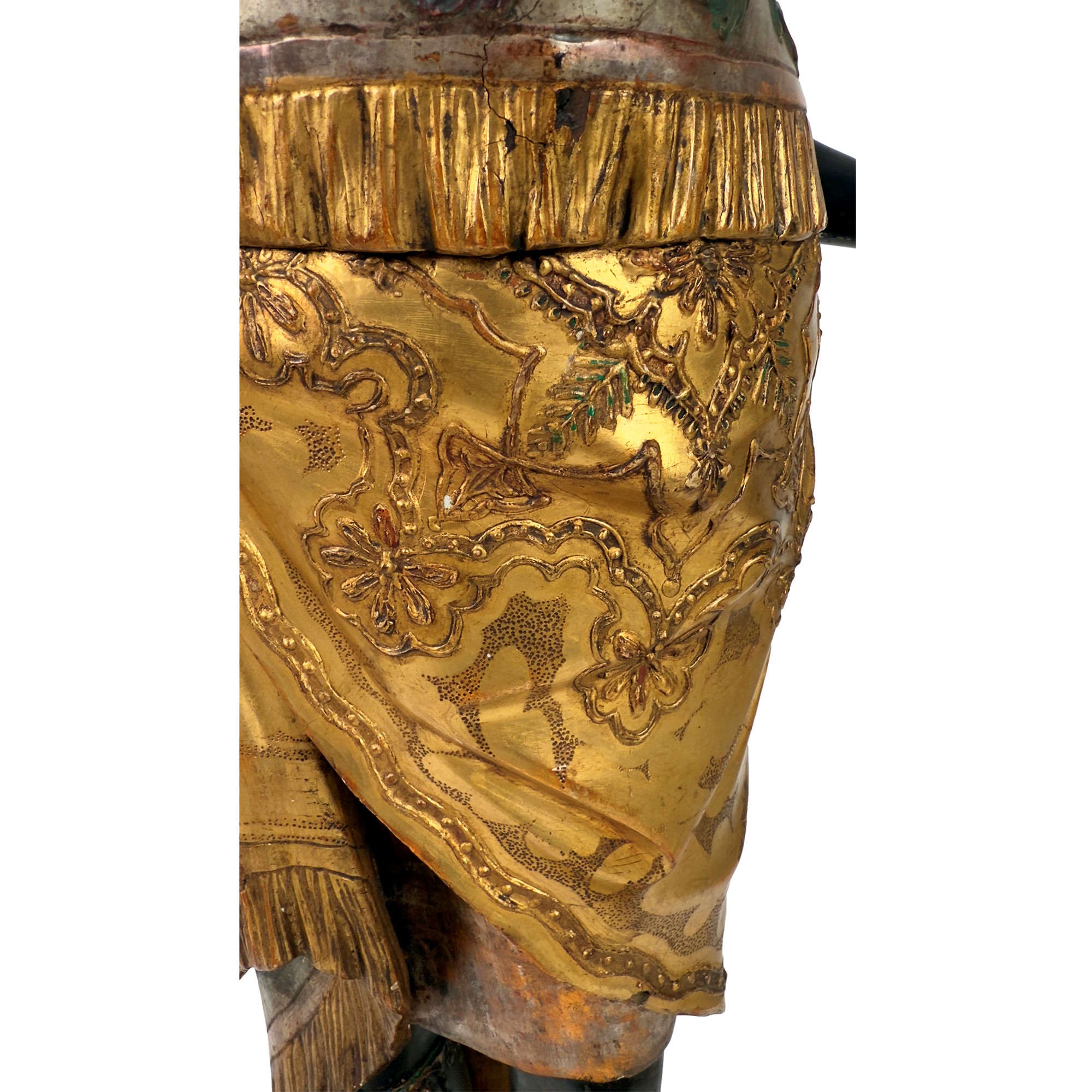 Moro reggitorcia in legno laccato, dorato e policromo, Venezia, XIX secolo