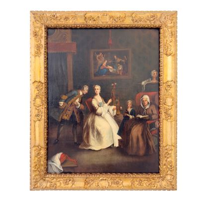 Interno con Figure in Costume, XVIII Secolo