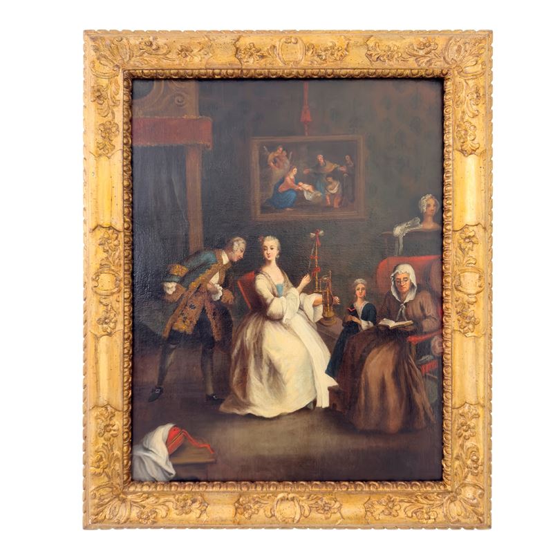 Interno con Figure in Costume, XVIII Secolo