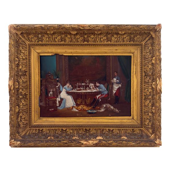 Il pranzo galante, fine XIX secolo