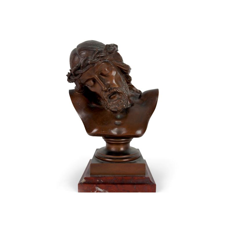 Cristo coronato di spine in bronzo