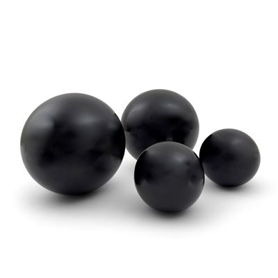Collezione di Quattro Sfere in Marmo Nero del Belgio