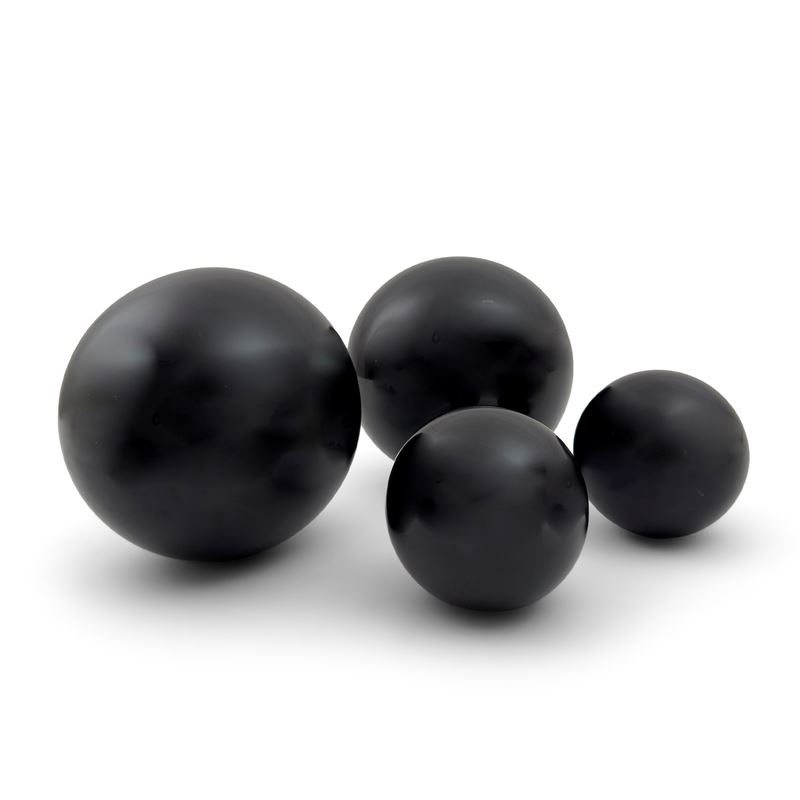Collezione di Quattro Sfere in Marmo Nero del Belgio