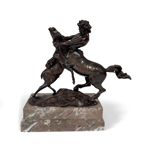 Eugenio Avolio, Lotta fra un centauro e un cervo  (Napoli 1876 - 1929)  - Asta L'eternità è il mare mischiato con il sole - Bolli & Romiti - Casa d'Aste in Roma