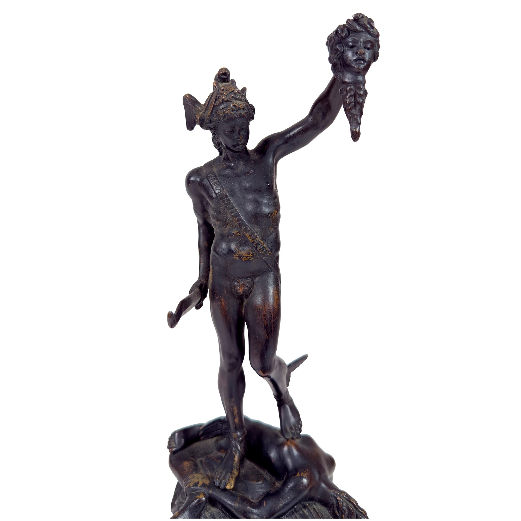 Perseo con la testa della Medusa, bronzo patinato, XIX secolo