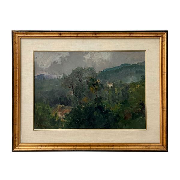 Guido Casciaro - Guido Casciaro, Veduta di campagna (Licata?), 1922