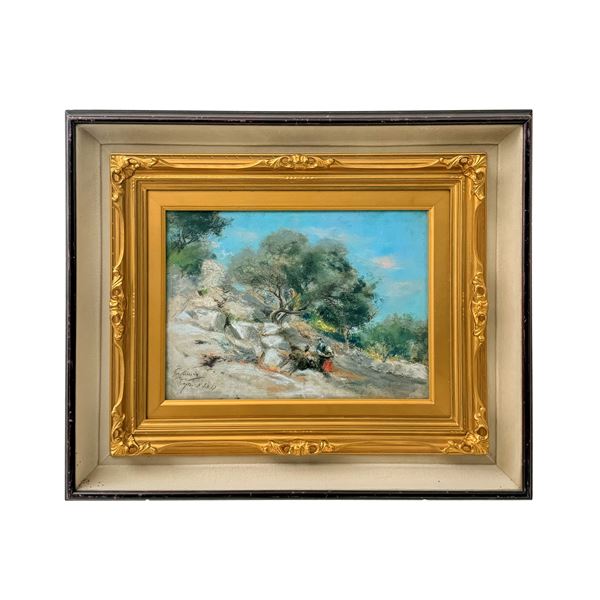 Giuseppe Casciaro - Giuseppe Casciaro, Campagna a Capri, 1887