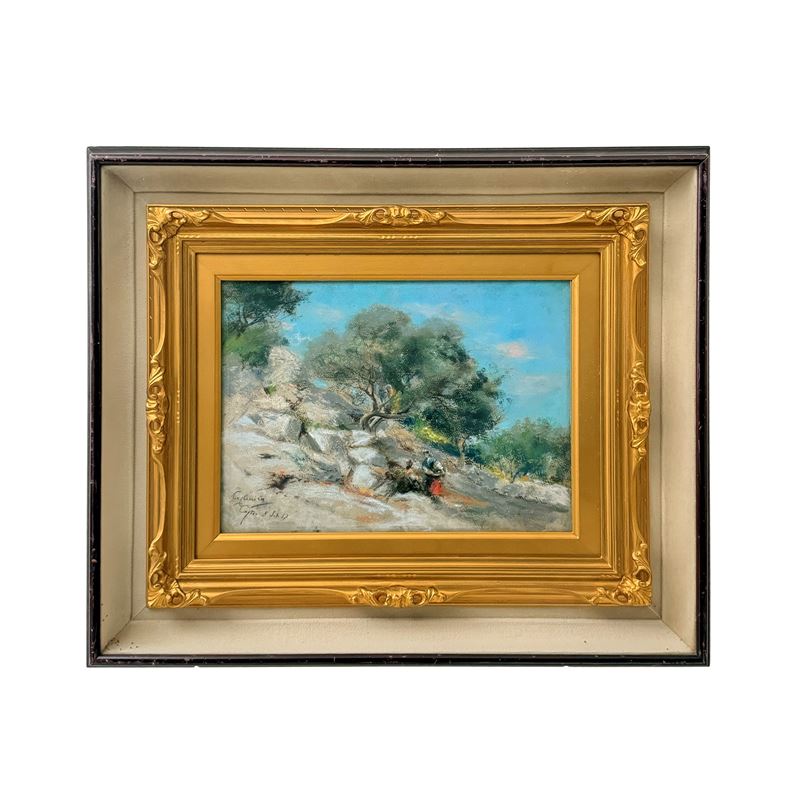 Giuseppe Casciaro - Campagna a Capri, 1887