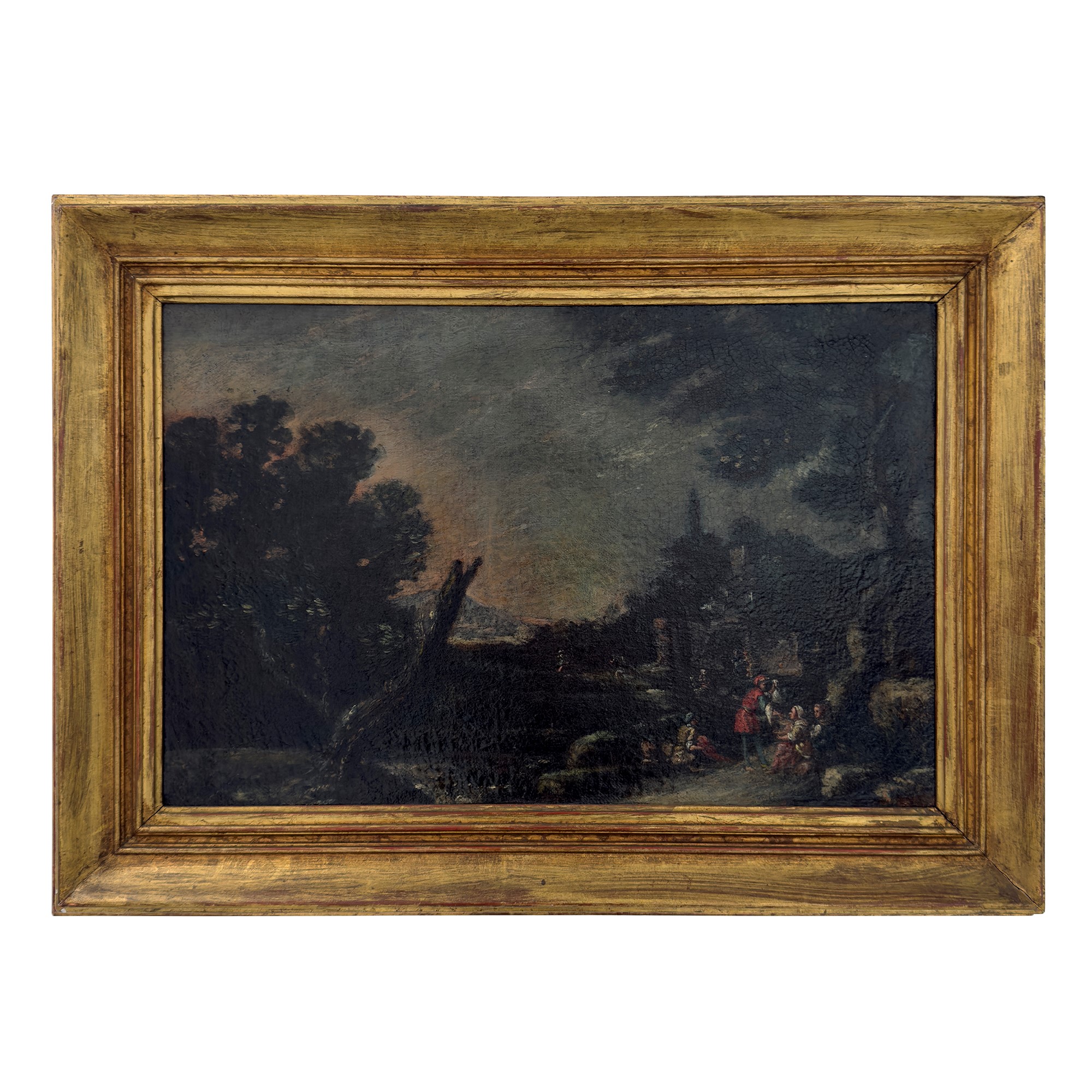 Paesaggio Fluviale con Figure / Paesaggio con Figure e Rovine, XVIII Secolo