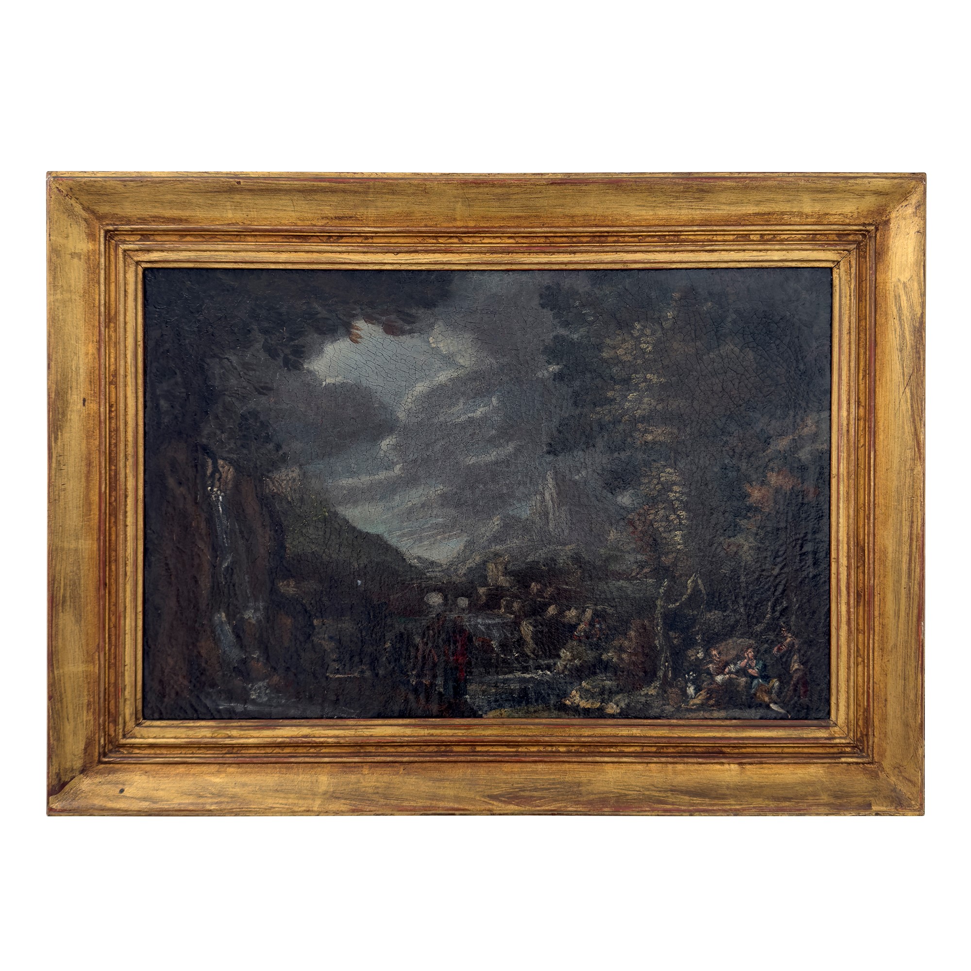Paesaggio Fluviale con Figure / Paesaggio con Figure e Rovine, XVIII Secolo