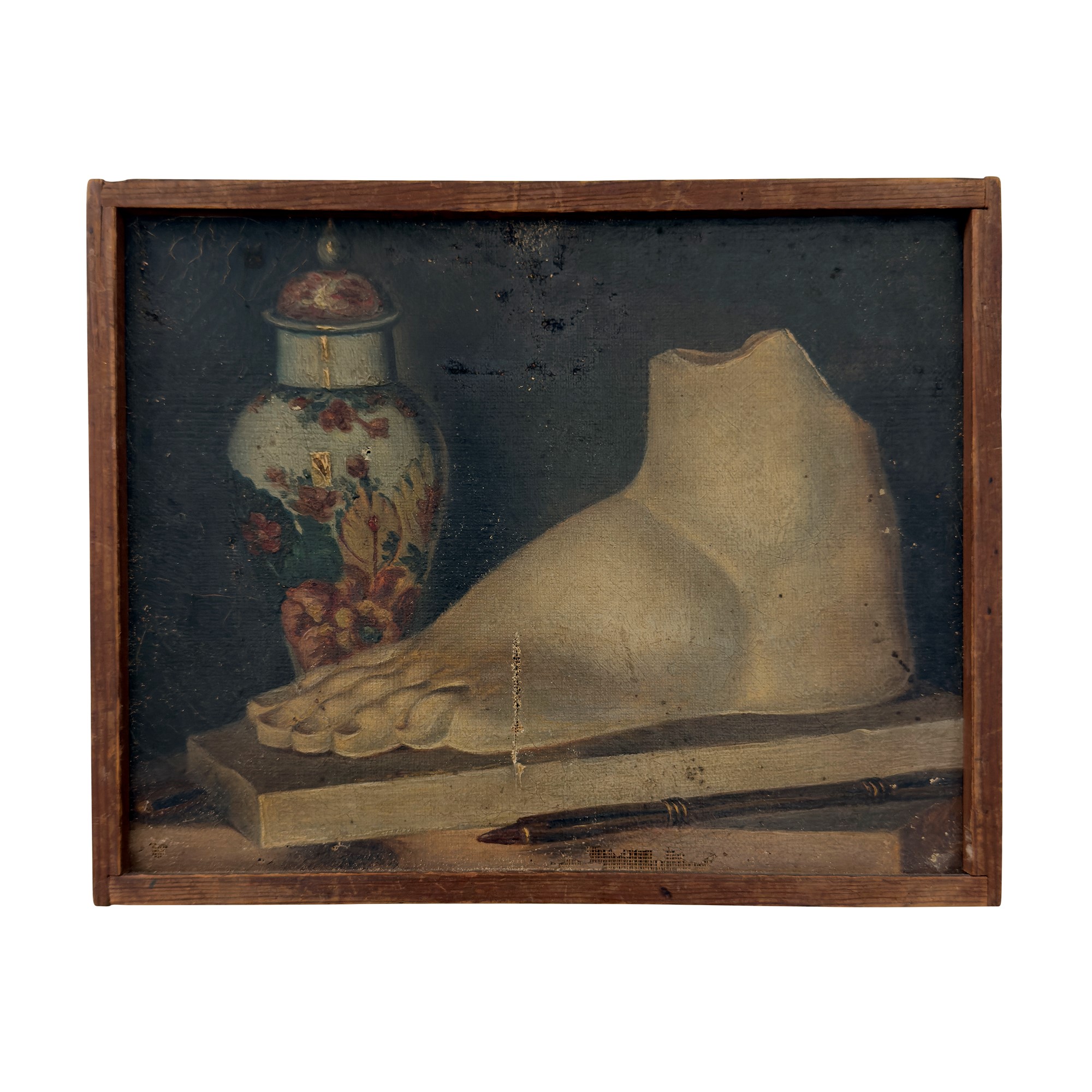 Tre Piccole Nature Morte a Olio su Tela, XIX Secolo