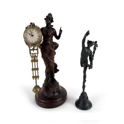 Orologio da Tavolo in Bronzo Patinato