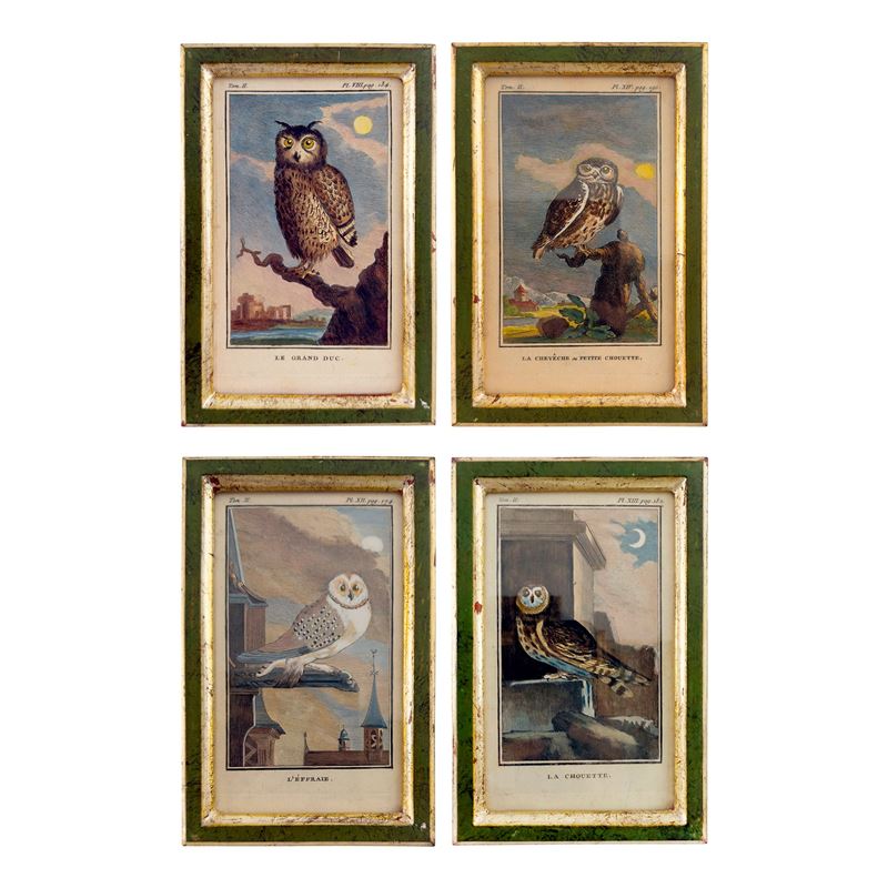 Quattro Incisioni Acquarellate, XVIII Secolo