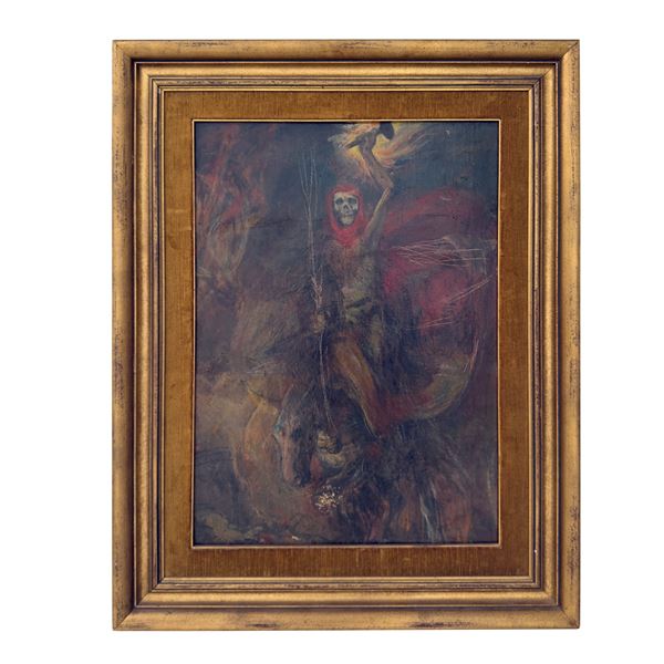 Alberto Serafino Carosi : Alberto Serafino Carosi (attr.), La Morte  (Roma 1891 - 1967)  - Asta L'eternità è il mare mischiato con il sole - Bolli & Romiti - Casa d'Aste in Roma
