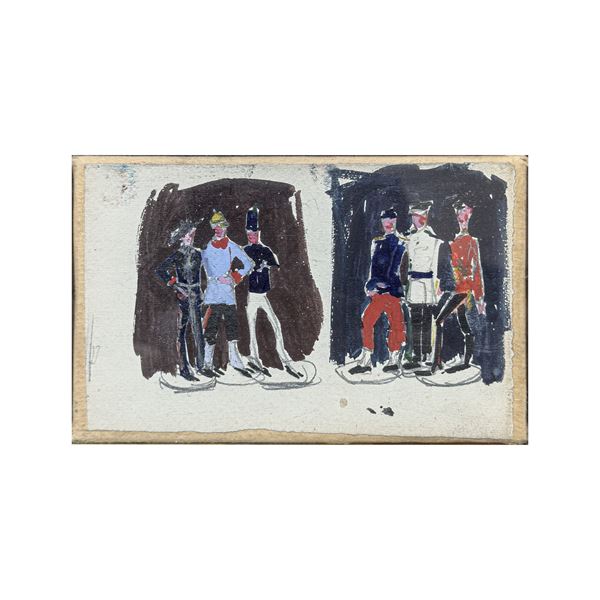 Mario Sironi : Mario Sironi  (Sassari 1885 - Milano 1961)  - Asta L'eternità è il mare mischiato con il sole - Bolli & Romiti - Casa d'Aste in Roma