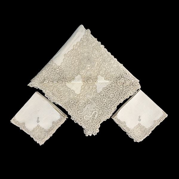 Tovaglia in bisso di lino ecrù