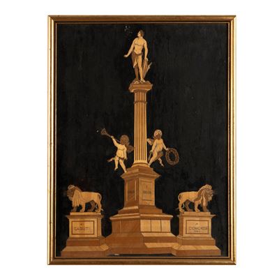 Intarsio in pagliuzze commemorativo della battaglia di Domokos, 1897