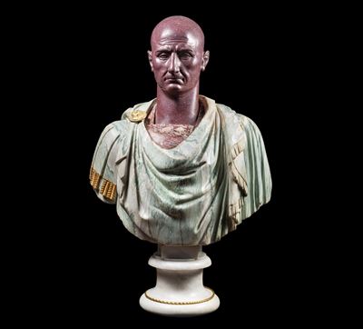 Busto di Publio Cornelio Scipione l'Africano, porfido imperiale e bronzo dorato