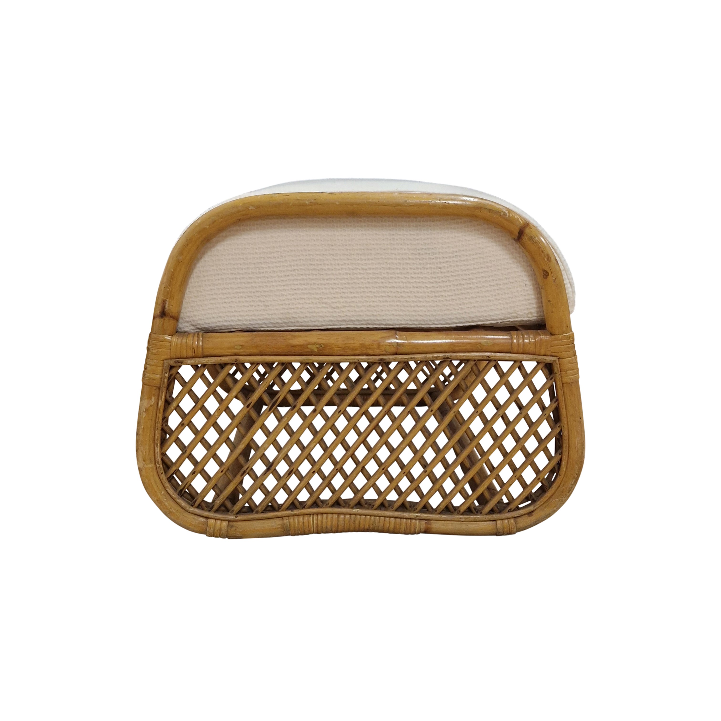 Coppia di panchette in midollino