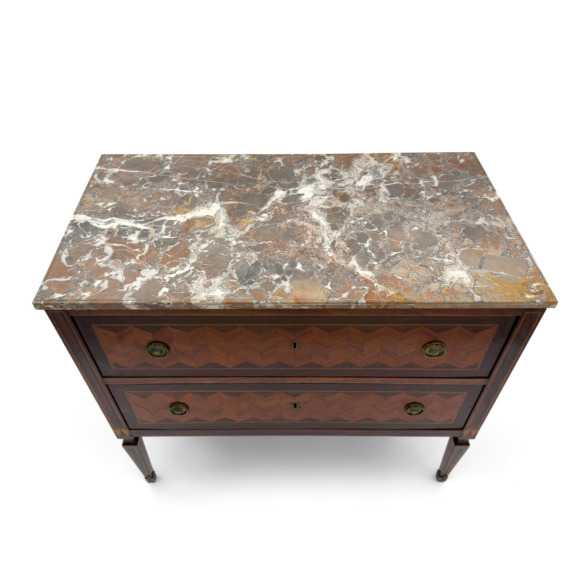 Cassettone lastronato in bois de violette e bois de rose, Napoli, XVIII secolo