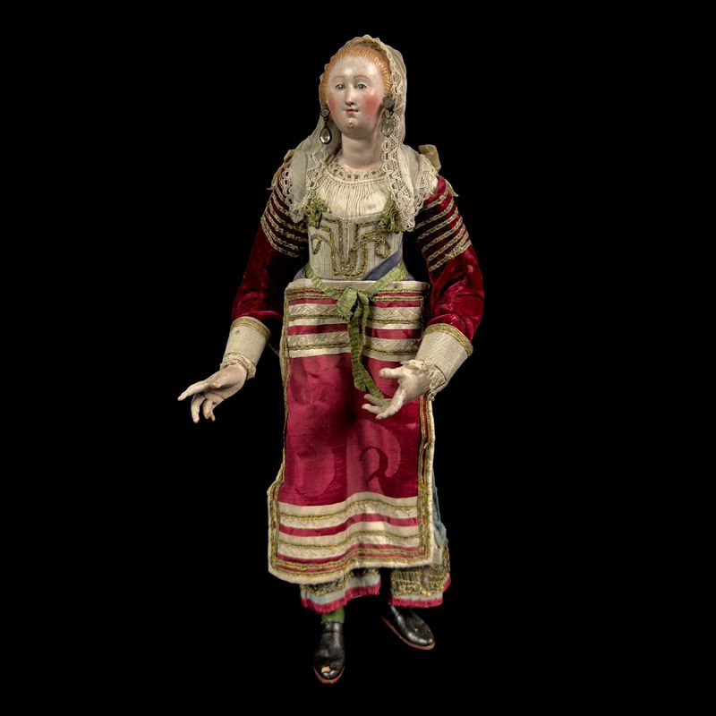 Donna nobile bionda, Napoli, fine del XVIII-inizi del XIX secolo, h. cm. 33