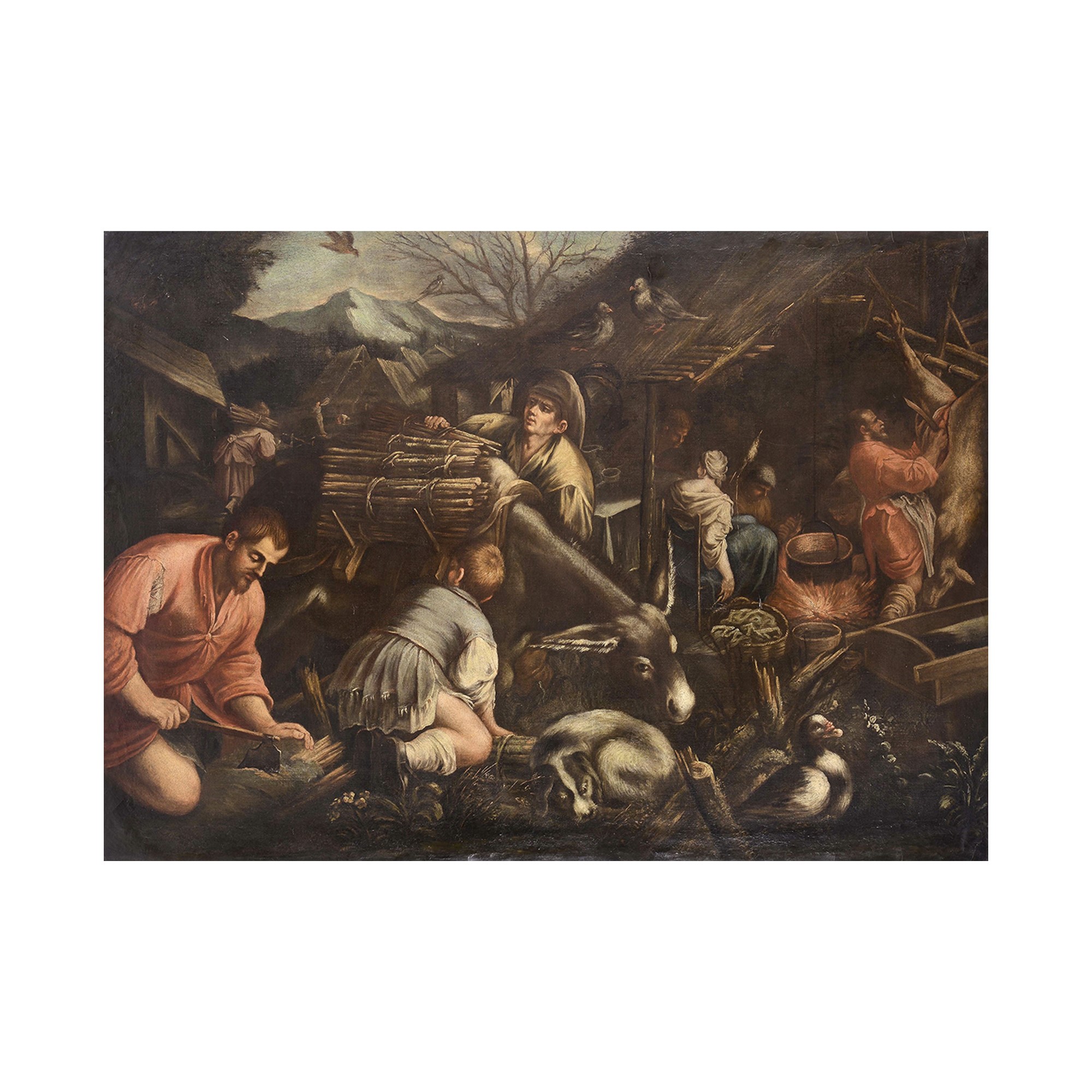 Francesco Bassano il Giovane (cerchia), Allegoria dell’Autunno e dell’Inverno