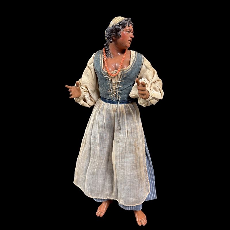 Zingara attribuibile ad Angelo Viva, Napoli, fine del XVIII-inizi del XIX secolo, h. cm. 43,5